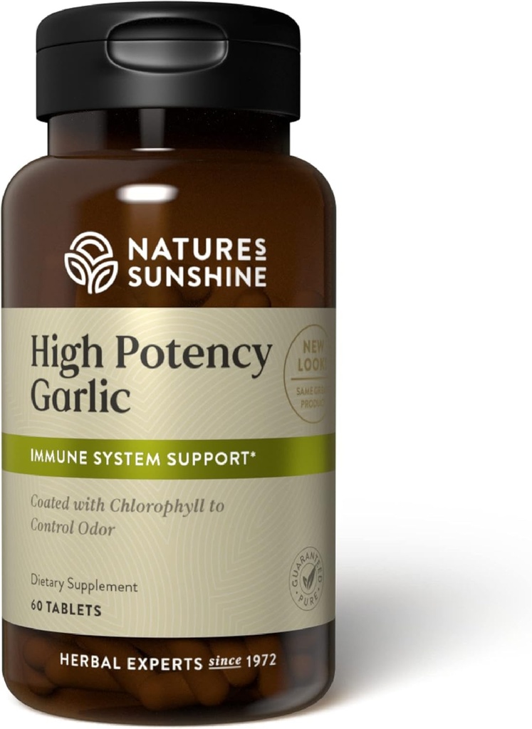 Nature's Sunshine High Potency,, 60 Tabletler | Immune Sistemini Destekler ve Odor'u Kontrol Etmeye Yardımcı olmak için Benzersiz bir Kaplama