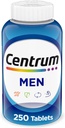 Centrum Multivitamin for Men, Multivitamin/Multimineral Supplement with Vitamin D3, B Vitaminleri ve Antioksis, Gluten Free, Non-GMO Malzemeler - 250