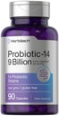 Kadınlar ve Erkekler için Horbäach Probiyotikler | Digestive Health | 9 Milyar CFU | 90 Capsules | Non-GMO & Gluten Free Supplement Supplement