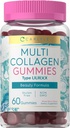 Carlyle Collagen Gummies | 60 Kont | Multi Collagen Kompleksi | Beauty Formula Supplement | Karma Berry Flavor | Non-GMO, Gluten Free