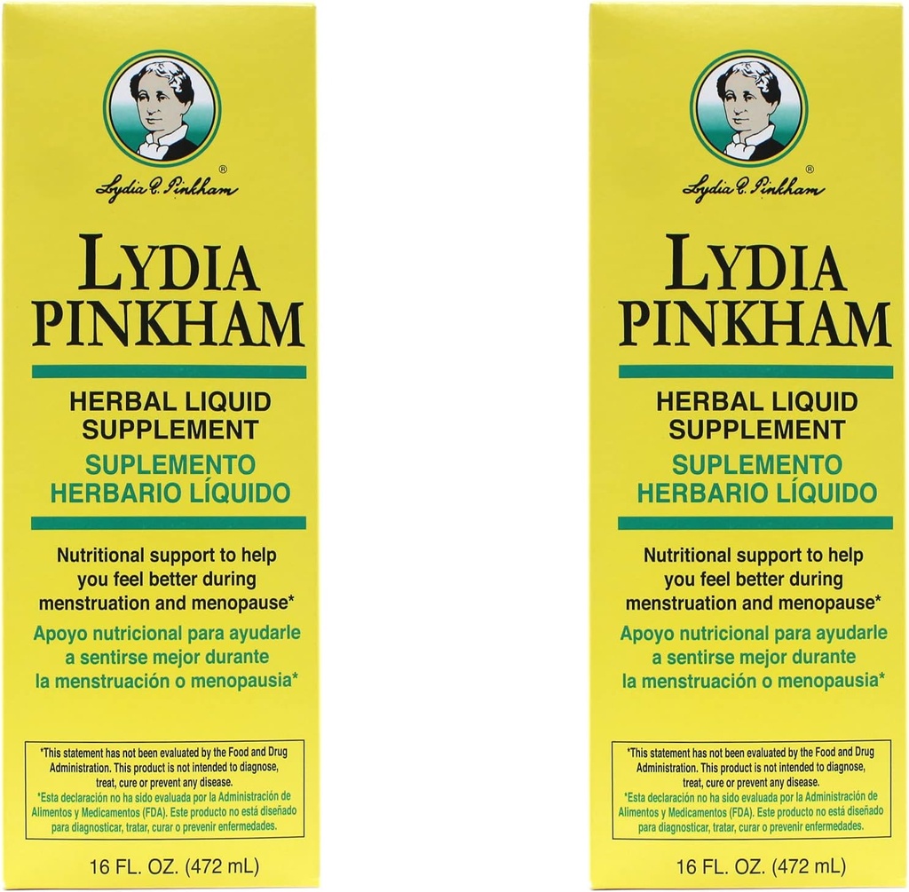 2PAK Lydia Pinkham Beslenme Desteği Sıvı 16oz şişeleri