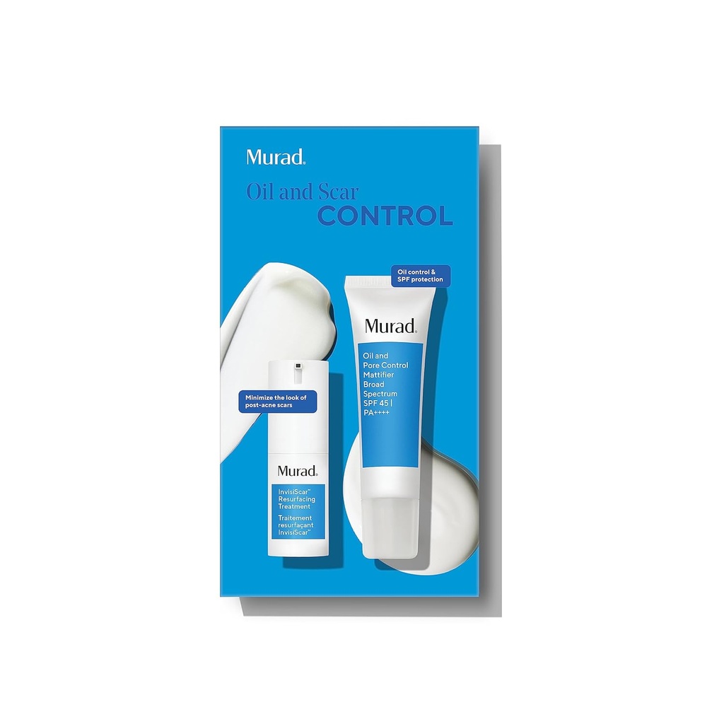 Murad Oil & Scar Control Value Set - 2Piece Full-Size $87 Değer - InvisiScar & Oil Pore Control Mattifier