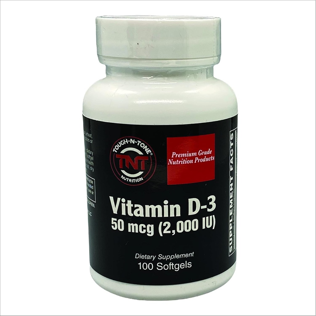 TOUGH-N-TONE Premium Grade Vitamin D-3, 2,000 IU (cholecalciferol), yüksek biyo erişilebilir bir Vitamin D Formunu, Swallow Soft Gel'e Kolay Bir Şekilde.