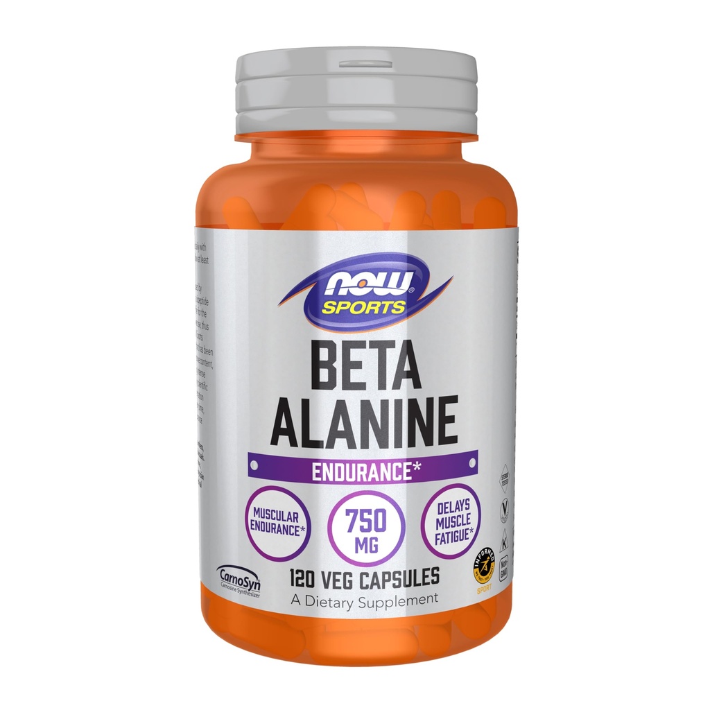 Şimdi Gıda Spor Beslenme, Beta-Alanine 750 mg, Gecikme Kas Fatigue*, Endurance*, 120 Veg Capsules