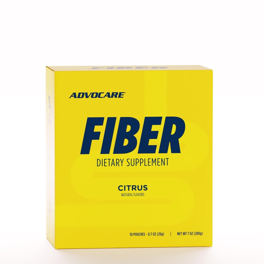 AdvoCare Fiber Diyeter Supplement - Daily Fiber Toz Supplement with uli & In çözülmemiş Fiber - Fiber Mix Psyllium Husk & Citric Acid - Supports Digestive Health* - Citrus, 10 Pouches