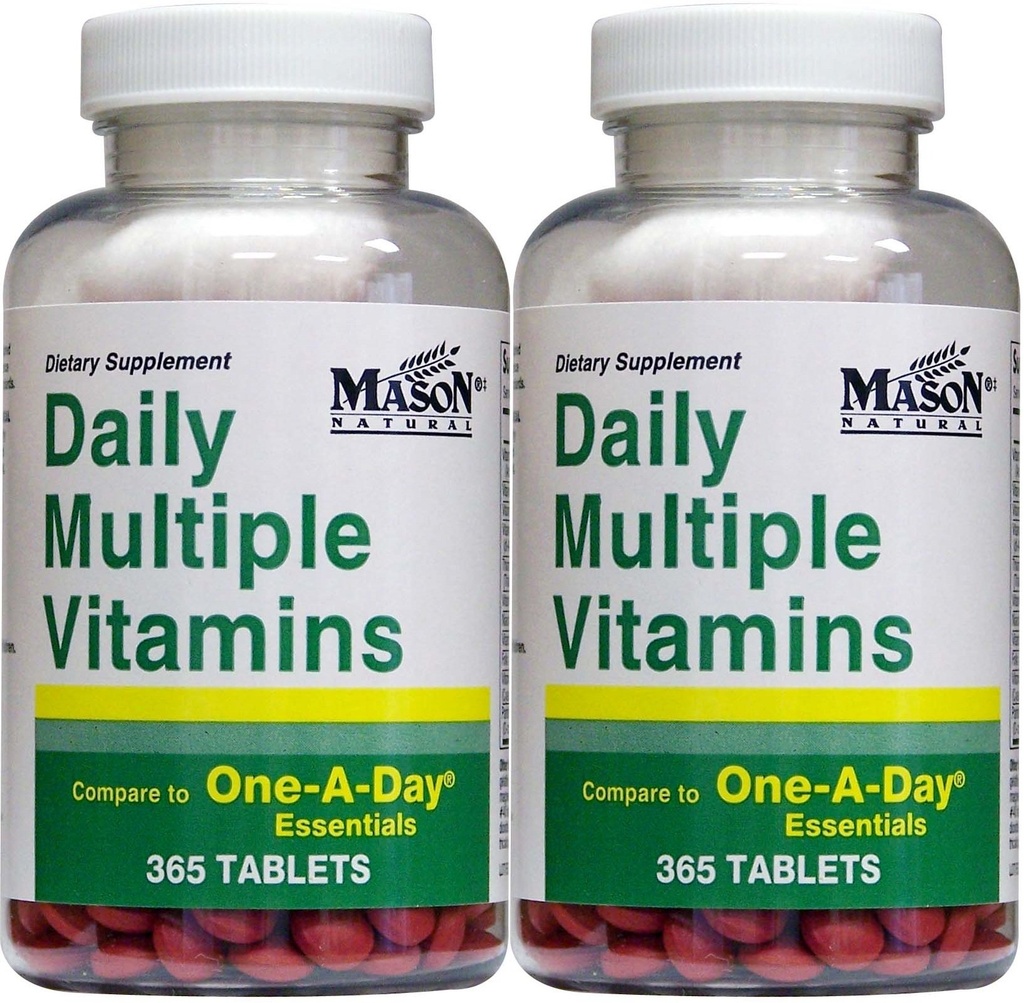 Bir Gün Essentials Multivitamin Multimineral Supplement 365 Tabletleri Şişe Pack başına 2 Toplam 730 Tablets
