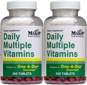 Bir Gün Essentials Multivitamin Multimineral Supplement 365 Tabletleri Şişe Pack başına 2 Toplam 730 Tablets