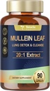 Totaria Mullein Κάψουλες με Calendula για Lung Detox & Cleanse, Mullein Leaf Extract για Lungs Βότανο Συμπληρώματα για Αναπνευστική Υγεία & Ανοσία - 90 Vegan Caps