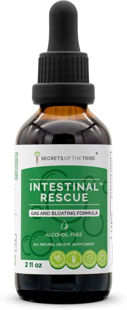 Kabilenin Sırları - İntestinal kurtarma, Gaz ve Bloating Formula, Herbal Supplement Mix Drops Alkol Özgür Sıvı Ekstraksiyon (2 fl oz)