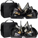 2 PCS Travel Jewel Organizer Vakaları, Clear Cooking Velvet Pouches ile Traveling