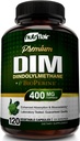 NutriFlair DIM Supplement 400mg with Bioperine, 120 Capsules - Diindolylmethane - Estrogen Metabolism Support & Hormon Balance, Menopause, Ps, Acne and Skin Care for Men & Women - Karşılaştırmalı 300 mg