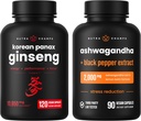 NutraChamps Korean Ginseng Κάψουλες και Ashwagandha Κάψουλες 2 τεμ.
