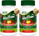 DEVA Tuba Prime Vegan Multivitamin Iron-Free High-Potency Vitamin & Mineral Dietary Supplement Antioxidants, Fruit & Veg Blend, Super Mushrooms, Probiotics, Prebiotics, Seeds, Herbs 90 Tabs 2-Pack