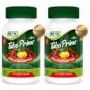 DEVA Tuba Prime Vegan Multivitamin Iron-Free High-Potency Vitamin & Mineral Diyeter Supplement Antioksis, Meyve & Veg Mix, Super Mushrooms, Probiyotiks, Prebiyotiks, Seeds, Her 90 Tabs 2Pack