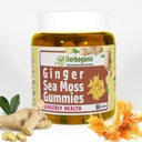 HERBOGANIC Ginger Sea Moss Gummies - Immune & Digestive Health - Plant-Powered, Gluten-Free & Vegan-Friendly - 60 Count