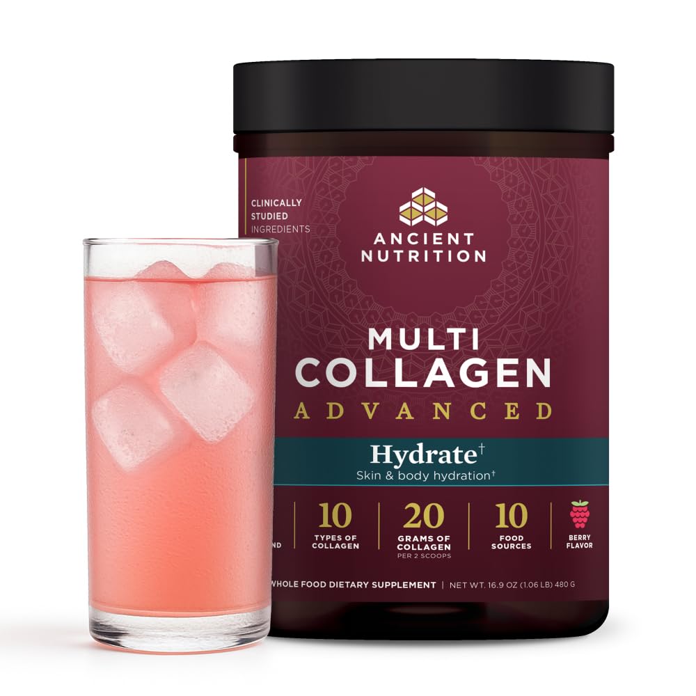 Αρχαία διατροφή Advanced Multi Collagen Protein Powder Hydrate, Mixed Berry, 30 εξυπηρετούν