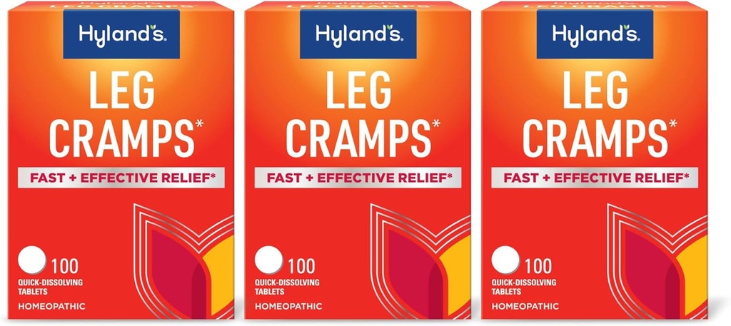 Hyland's Leg Cramps, Relief of Leg, Calf, Charley Horses ve Foot Cramps, 100 Quick-Dis çözme Tabletleri 3-Pack (300 Total)
