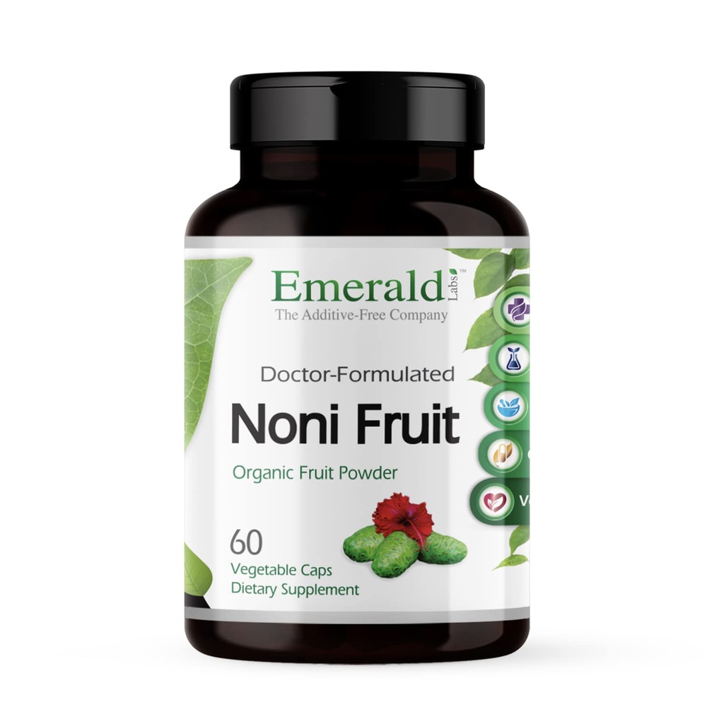 EMERALD LABS Noni Fruit - Digestive, Antioksi & Immune Support Supplement - Gut Health için Diyetsel Fiber - 60 Sebze Capsules (30-Day Supply)