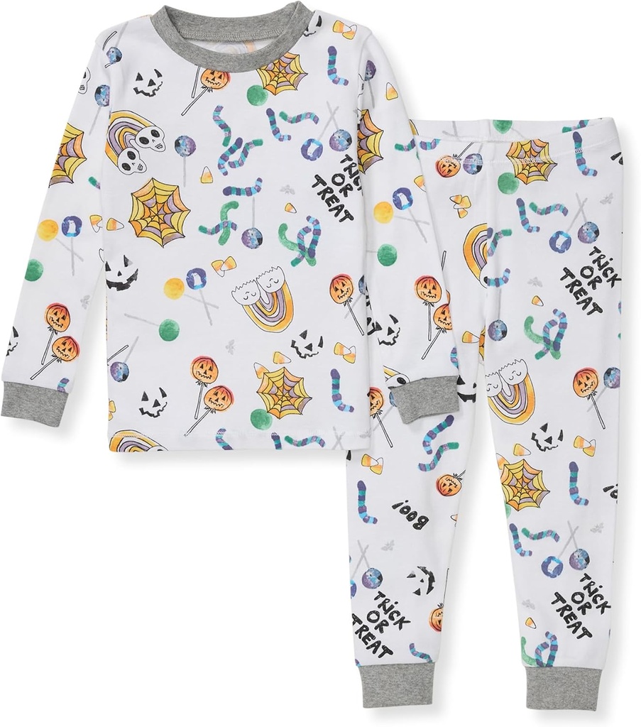 Burt's Bees Baby Infant, Little and Big Girls' 2Piece Long arms Tee ve Pantolon Pamuk Pajama Setleri