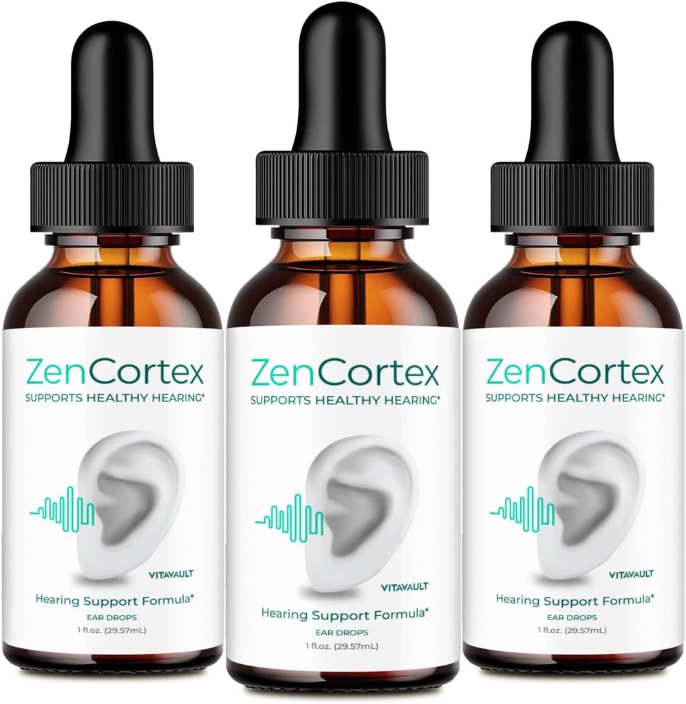 ZenCortex Εμβοές ανακούφιση για χτυπήματα αυτιών σταγόνες, Zen Cortex Εμβοές συμπλήρωμα ZenCortex Υγιεινό αυτί συμπλήρωμα υποστήριξης - μέγιστη δύναμη Advanced Formula ZenCortex σταγόνες Κριτικές (3 πακέτο)