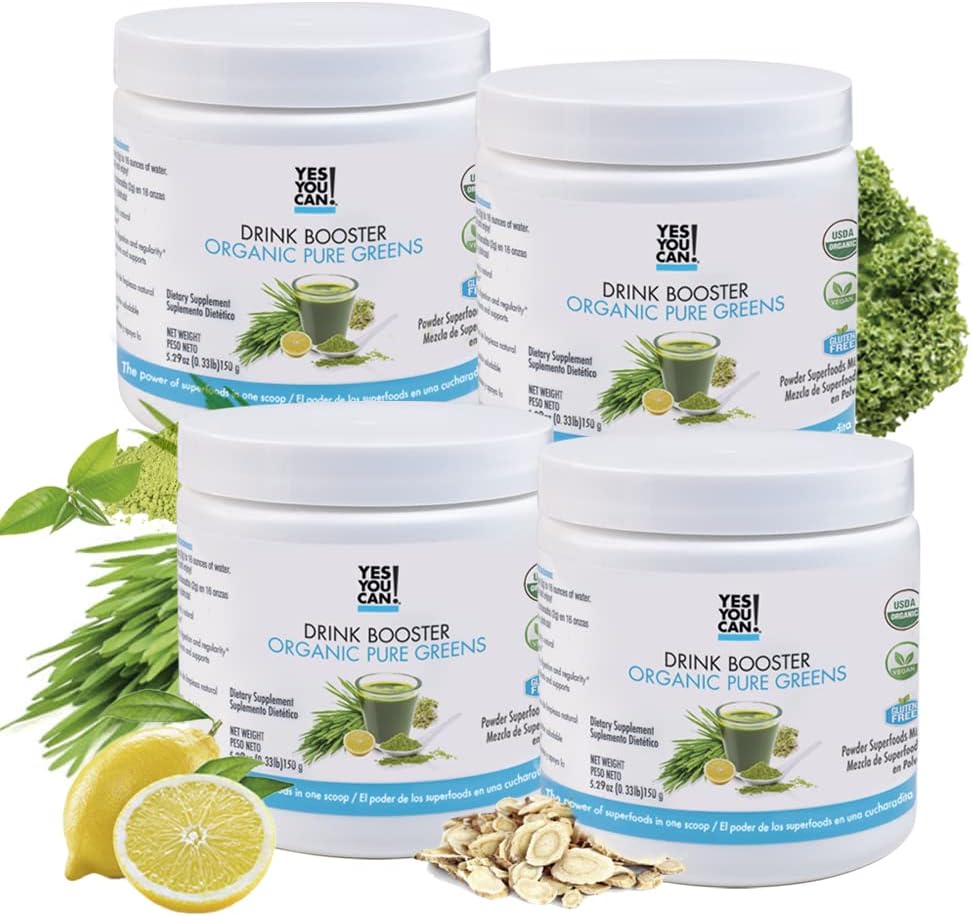 Evet Yapabilirsiniz! İçgörü - Organik Yeşiller Superfood Toz İçecek Mix - Alfalfa Grass, Buğdaygras, Kale, Barley Grass, Lemon Juice Toz - Antioksis, Vitaminler ve Minerallerde Zengin.