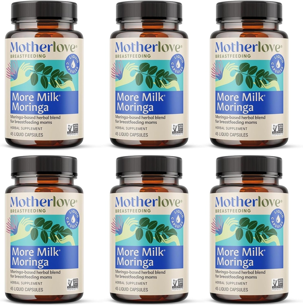 Motherlove More Milk Moringa (270 Liquid caps) Meme Sütunu Desteklemek için Moringa-Based Lactation Supplement -Non-GMO, Organik Herbs, Vegan, Kosher