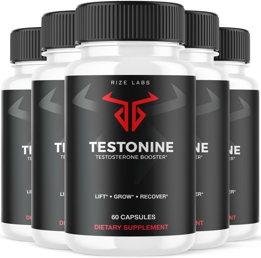 Laboratuvarlar (5 Pack) Testonine Male Supplement, Testonine Capsules for Men, Testonine maximum Strength Formula, Testonine All- Natural Pill for Muscle Power, Testonine İncelemeleri (300 Capsules)