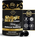 Αμιγής Χειμαλαΐας Shilajit Gummies – 75%+ Fulvic Acid, Υψηλής Ικανότητας Χρυσός Βαθμός – Μείγμα για την ενέργεια, τη ζωτικότητα και την ανοσοποιητική υποστήριξη, Ταξίδι - Φιλικό, Tamarind Γεύση – 60 Gummies