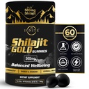 Αμιγής Χειμαλαΐας Shilajit Gummies – 75%+ Fulvic Acid, Υψηλής Ικανότητας Χρυσός Βαθμός – Μείγμα για την ενέργεια, τη ζωτικότητα και την ανοσοποιητική υποστήριξη, Ταξίδι - Φιλικό, Tamarind Γεύση – 60 Gummies