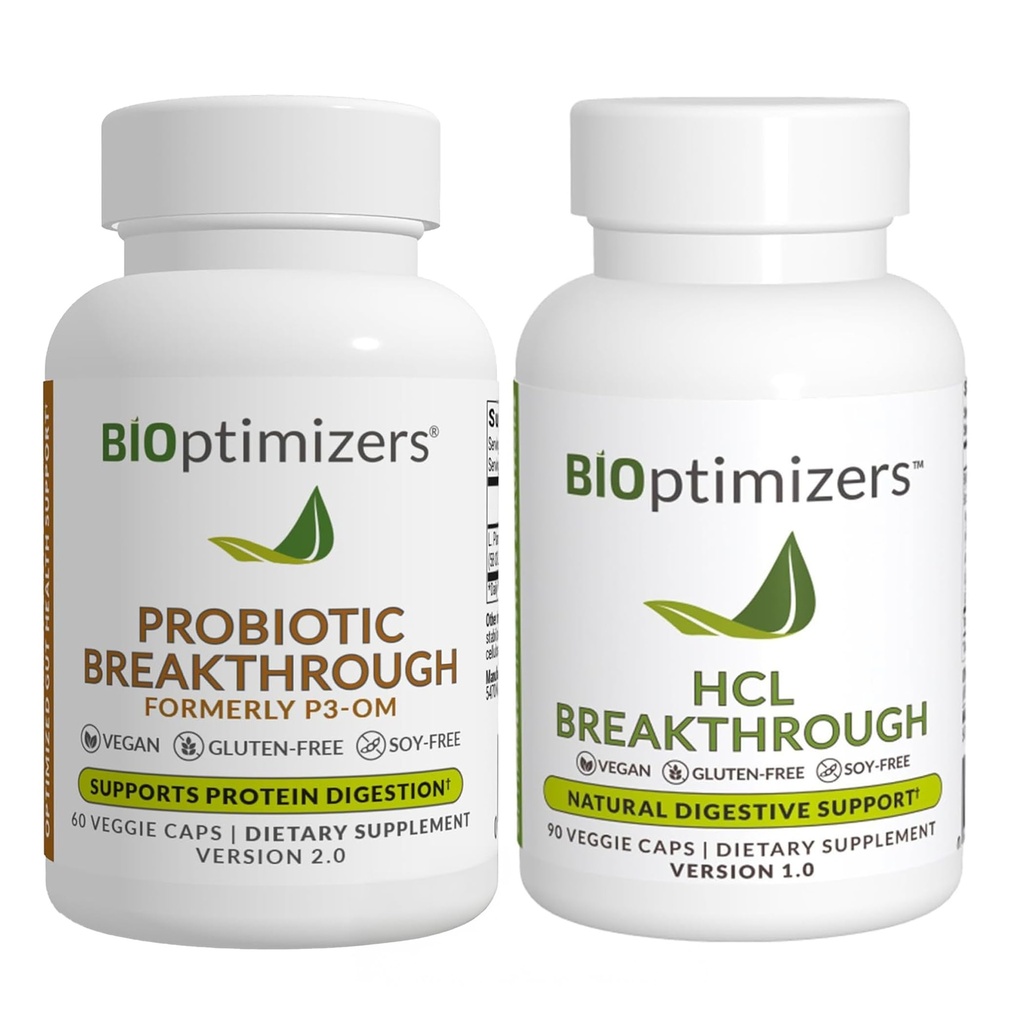 BiOptimizers - P3-OM (60 Capsules) ve HCL Breakthrough (90 Capsules) Supplement Sche