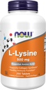 NOW Συμπληρώματα, L- Lysine (L- Lysine Hydrochloride) 500 mg, Amino Acid, 250 δισκία