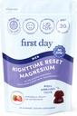 First Day Men's Nighttime reset Calming Magnezyum Gummies – Sleep Aid Supports Peaceful Rest, Balanced Mood & Energy – Supplement with Magnezyum Citrate, L-Theanine & No Melatonin – 30 Günlük Supply