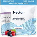 Nectar Hydration Packets - Elektrolytes Toz Paketleri - Şeker veya Calories - Organik Meyve Sıvı Günlük IV Hydrate Packets for Dehidrasyon Relief and Rapid Rehidr (Berry 18 Pack)