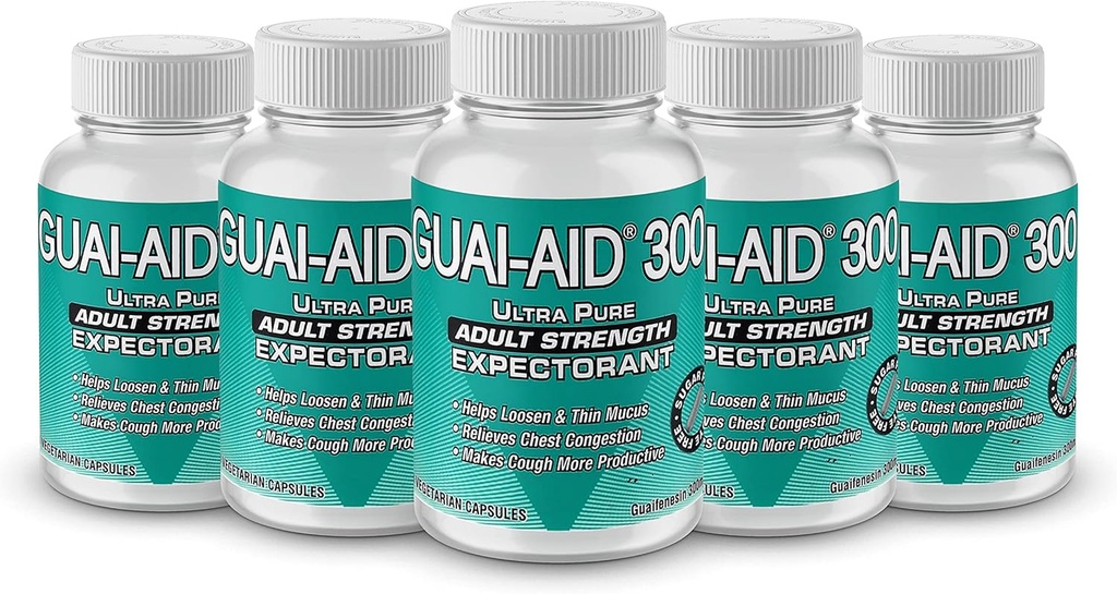 500 GUAI-AID® Over-The-Counter Guaifenesin 300 mg Veg. Capsules