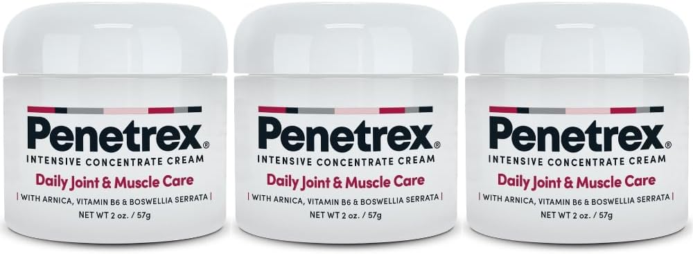 Penetrex Joint & Muscle Therapy - Soothing Comfort for Back, Neck, Hands, Feet - Premium Whole Body Rub with Arnica, Vitamin B6 MSM & Boswellia - 2oz 3-Pack