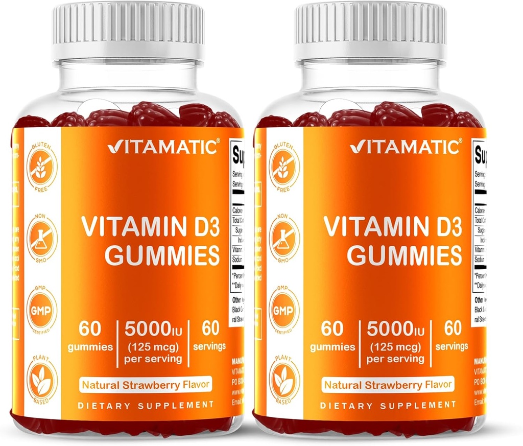 Vitamatic Vitamin D3 Gummies – 5000 IU ανά Gummy 