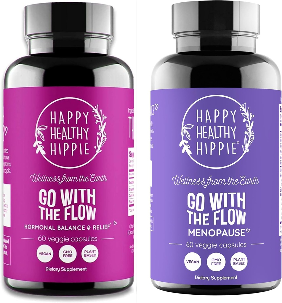 Happy Healthy Hippie Πηγαίνετε με τη ροή Εμμηνόπαυση Υποστήριξη & Πηγαίνετε με τη ροή ισορροπία ορμονών για τις γυναίκες