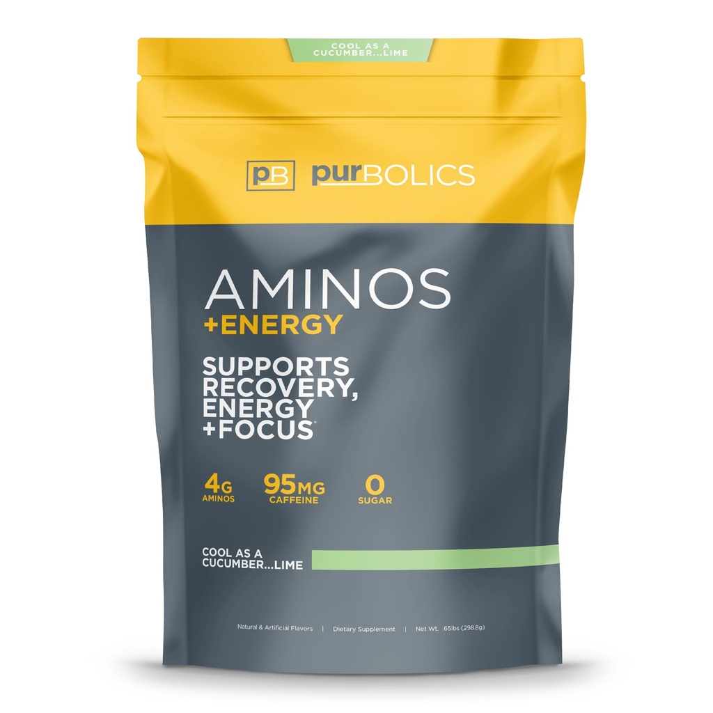 Purboliks replicas + Energy | Supports Recovery, Energy & Focus | 95mg of Caffeine, 0 Sugar & 60 Services (Cool As Cucumber...Lime)