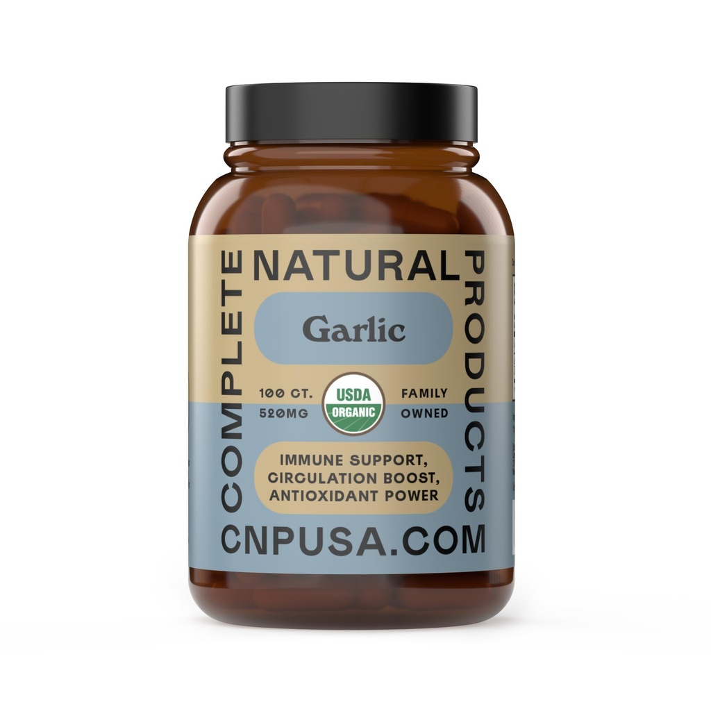 Tamam Doğal Ürünler Organik Capsule Capsules - 520 mg Capsules 100 Kont Vegetarian Pills Supplement, Garlic Toz Capsules & Ekstraksiyon