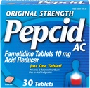 Pepcid AC Original Strength Heartburn Relief Tabletleri, OTC Tıp Önlemleri ve Relieves Heartburn & Asit Reflux Indigestion, 10 mg Famotidine Asit Özellikleri, Hızlı Teklif, 30 ct