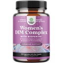 Natures Craft Potent DIM Supplement for Women - DIM and Black Pepper Menopause Support and PMS Relief - Menopause Supplements Extra Strength 300 mg per Service ile Kadınlar için Hormon Dengesi - DIM Destek ve PMS Relief - Menopause Supplements Extra Strength 300 mg