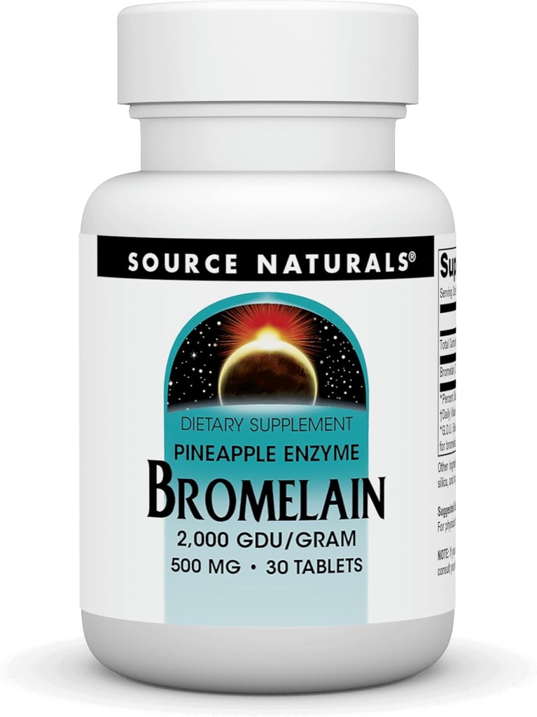 Source Naturals, Inc. Bromelain 500 mg 2000GDU 30 Tablet