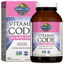 Kadınlar için Yaşam Bahçesi 50 & Over, Vitamin Kodu Kadın 50 & Wiser Multi - 240 Capsules A, B, C, D3, E & K, CoQ10, Probiyotiks & Enzymes