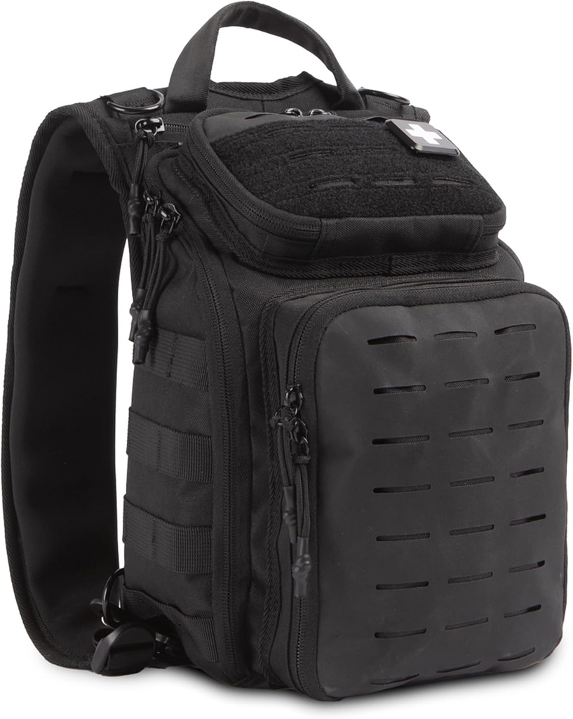 Medic Recon PRO - HSA FSA İlk Yardım Kit - 250+ İlk Yardım ve Yaşam Temelleri, Malzemeler ve Ev, Araba, Ofis veya İşletme için IFAK'a Sahip Olmak - Siyah