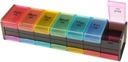 Ekstra Büyük Haftalık Pill Organizer,GrnPeak Jumbo 7Day Vitamin Organizer 2 Times İlaç tutmak için bir gün,Cod Liver Oil ve Supplements