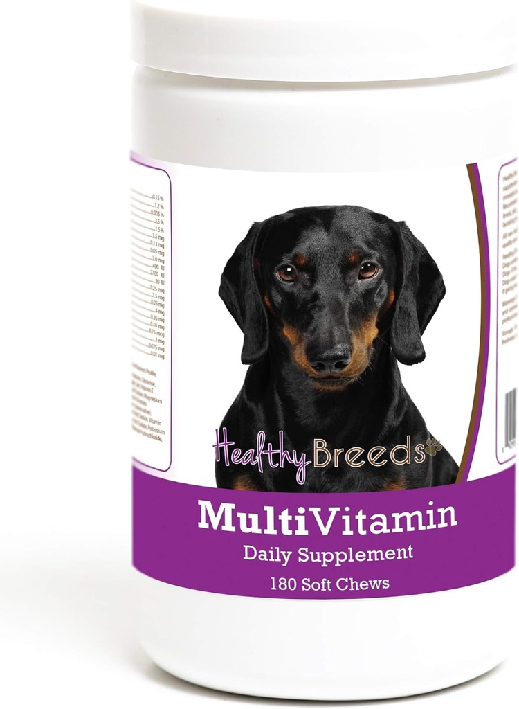 Köpekler için Sağlıklı Breeds Dachshund Multivitamin Yumuşak Chew 180 Kont