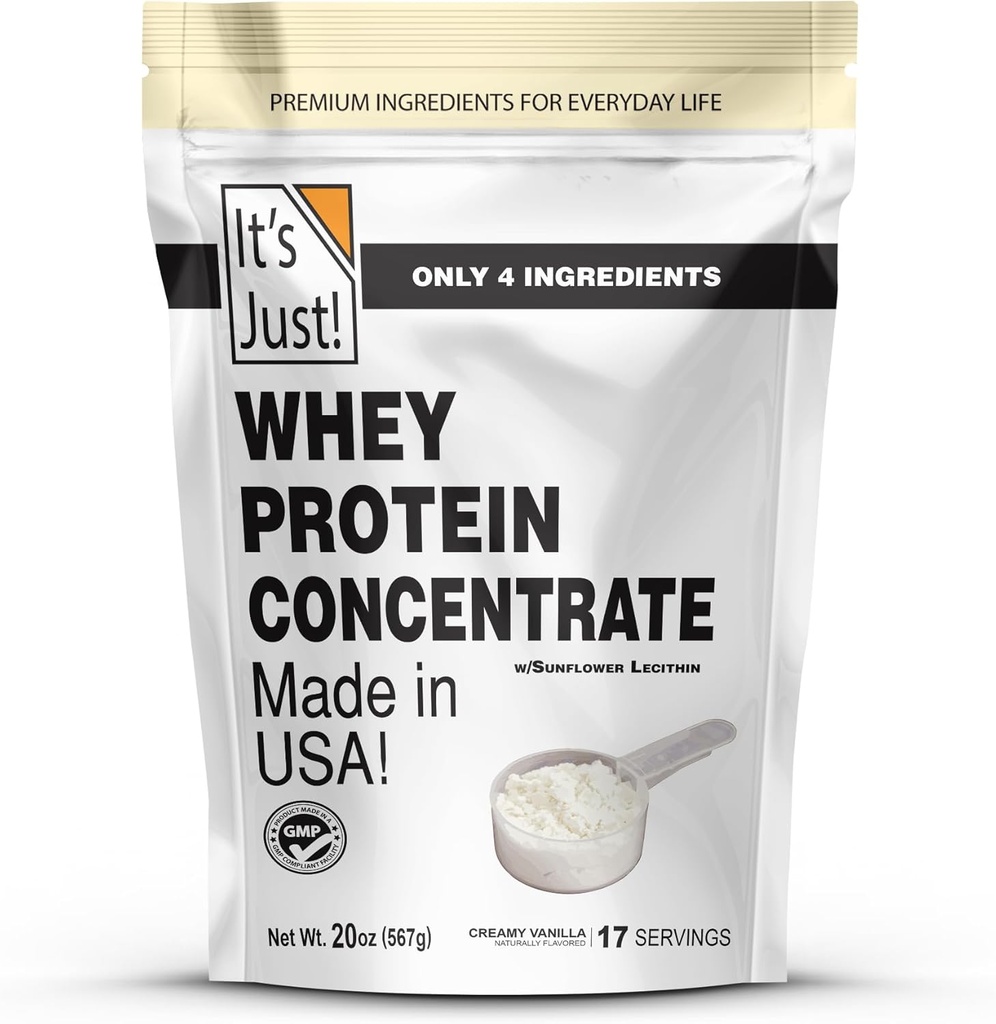 Sadece! -% 100 Whey Protein Yoğunluğu, ABD'de, Premium Estetik-80, Doğal Vanilla Flavor (1.25 Pound, /Vanilla)