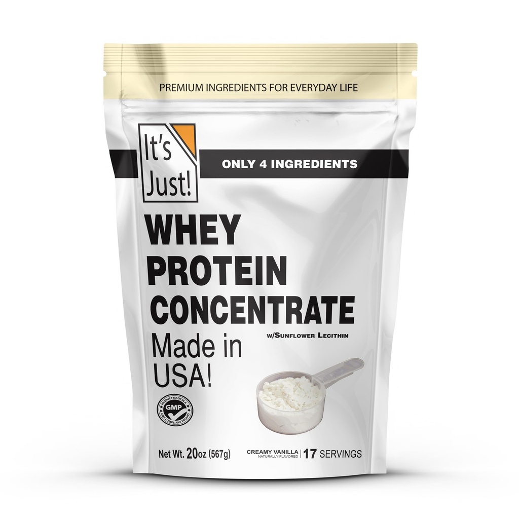 Sadece! -% 100 Whey Protein Yoğunluğu, ABD'de, Premium Estetik-80, Doğal Vanilla Flavor (1.25 Pound, /Vanilla)