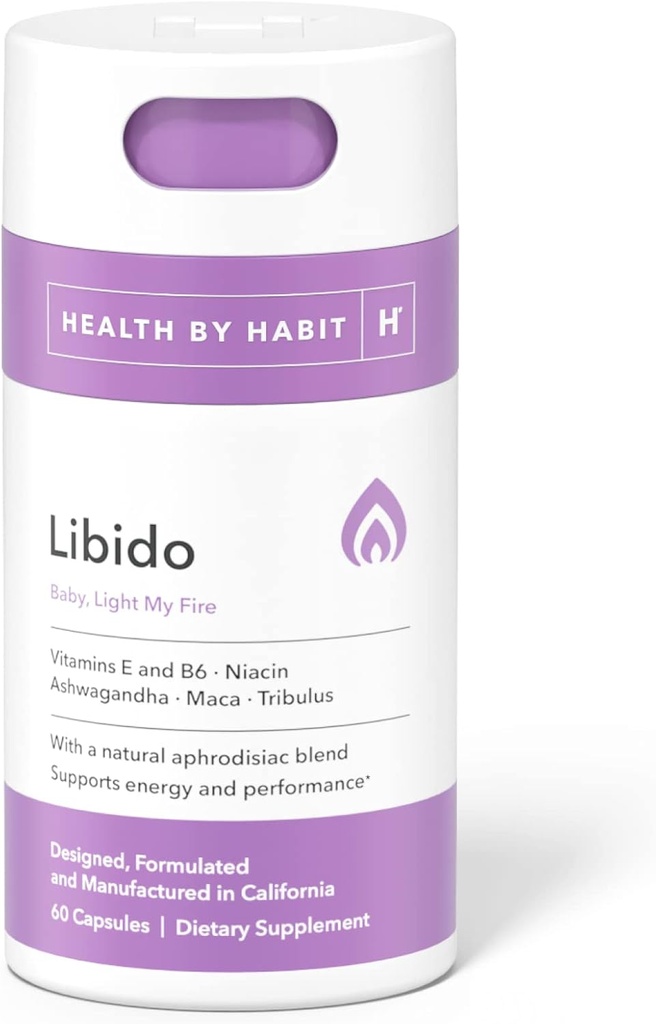 Υγεία από Habit Libido Blend (60 κάψουλες) - Φυσικό αφροδισιακό μείγμα με Maca, Ashwagandha, Vegan, μη GMO, χωρίς ζάχαρη (1 συσκευασία)
