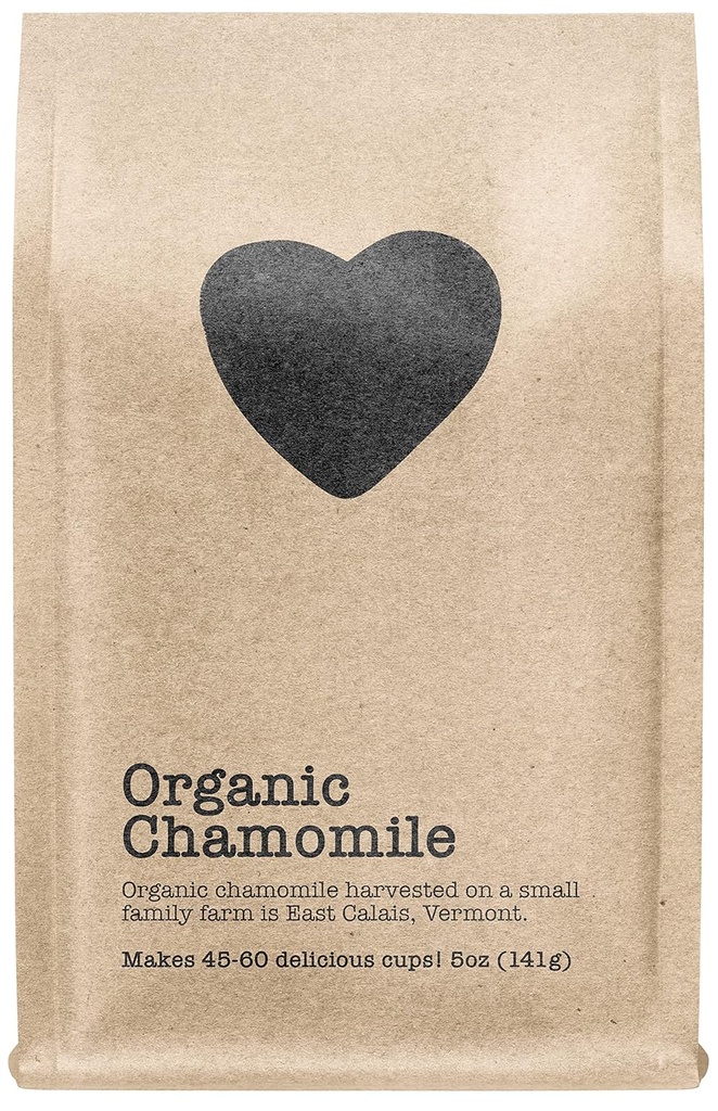 Organik Chamomile, 45-60 Hizmet, Eco-Conscious Zip Pouch, Caffeine Free, Pure Loose Leaf Tea Grown in America, 5 Ounce (Medium)